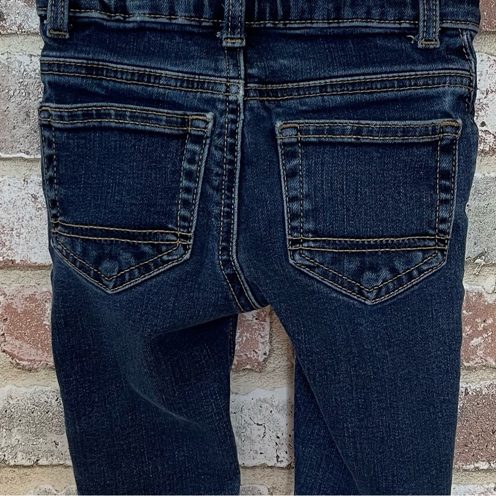 Cat & Jack Denim Skinny Jeans Boys Size 2T Adjustable Waist | Snap Closu…